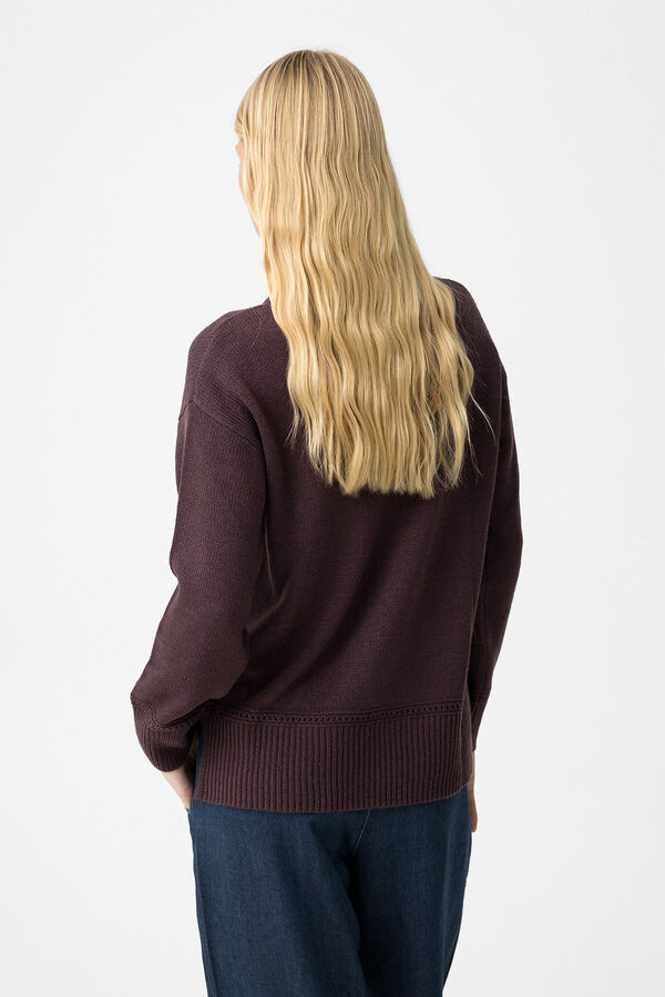 Tiffosi Jersey cuello redondo burdeos