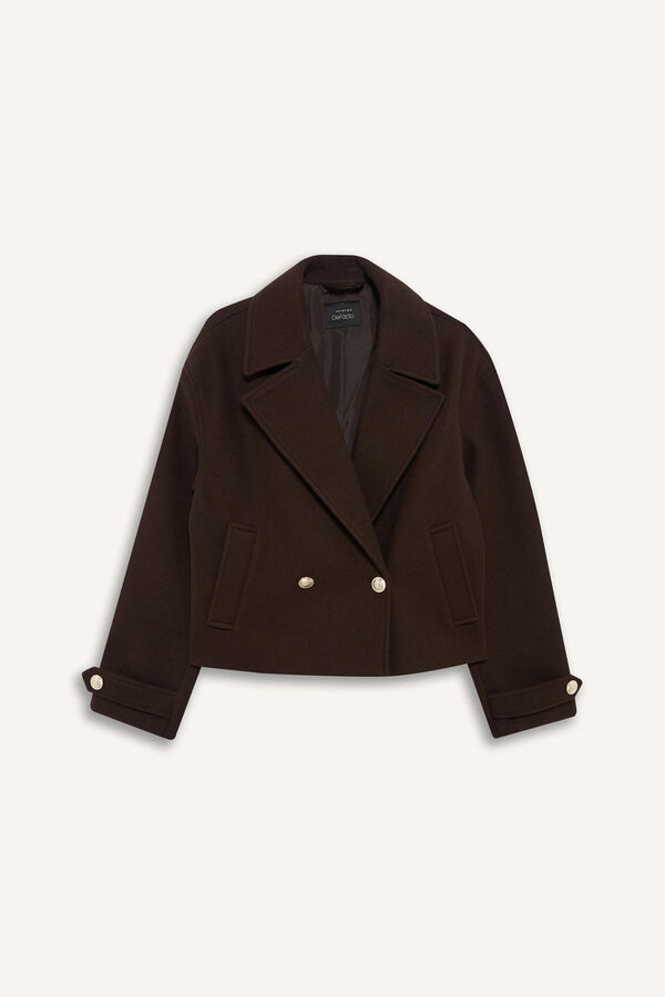 DeFacto Abrigo largo botones tostado