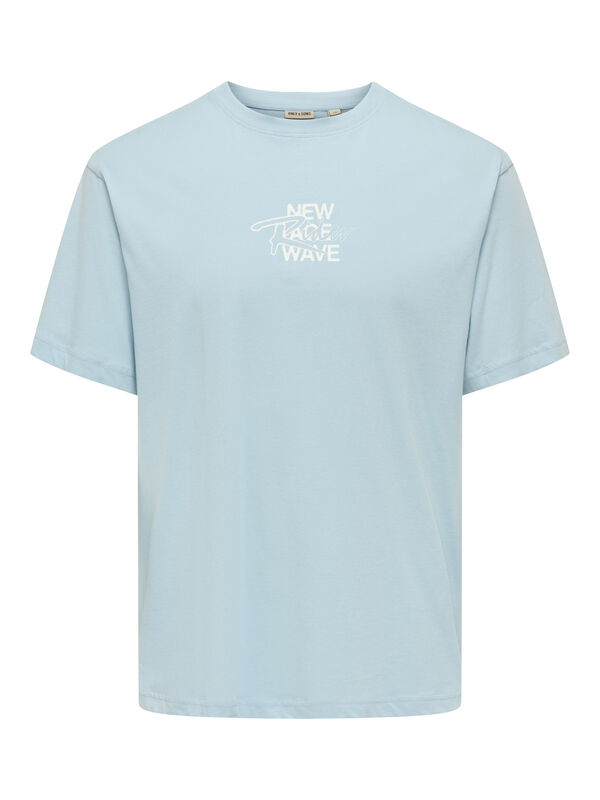 Only & Sons Camiseta manga corta print azul