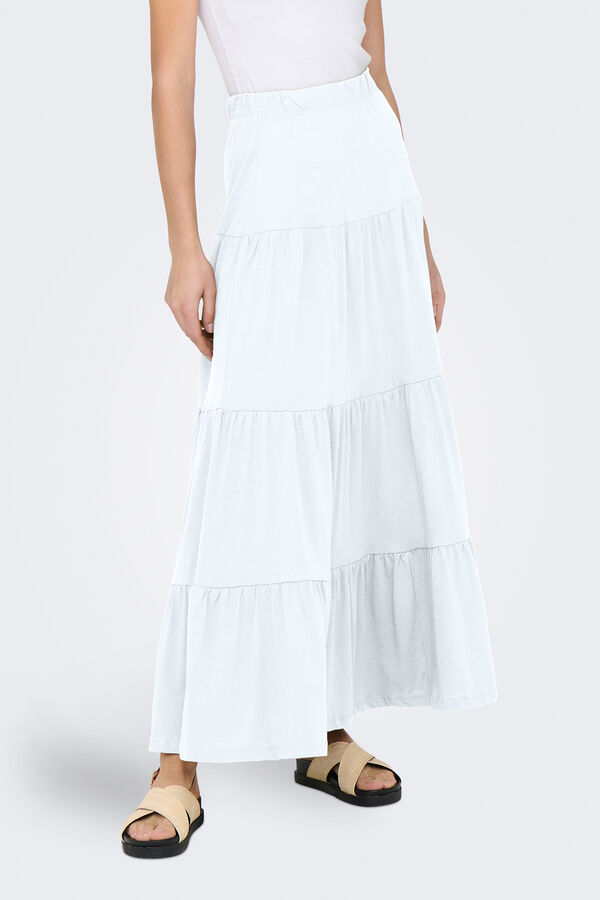 Only Falda larga blanco