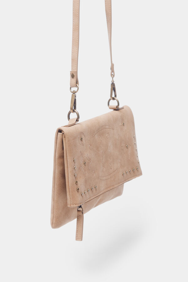 Springfield Bolsa de ombro com tachas de metal cru