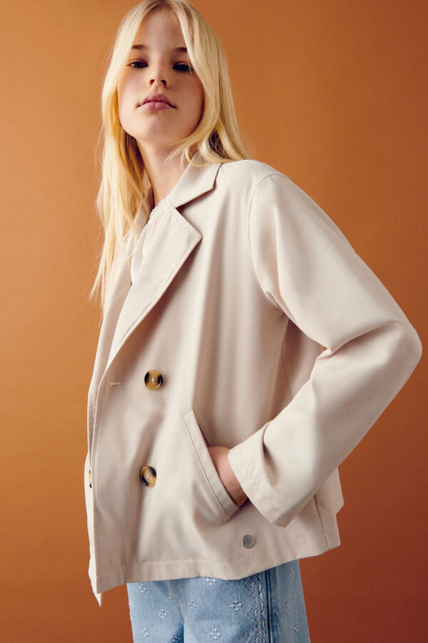 Springfield Kids Trench curto para menina castanho