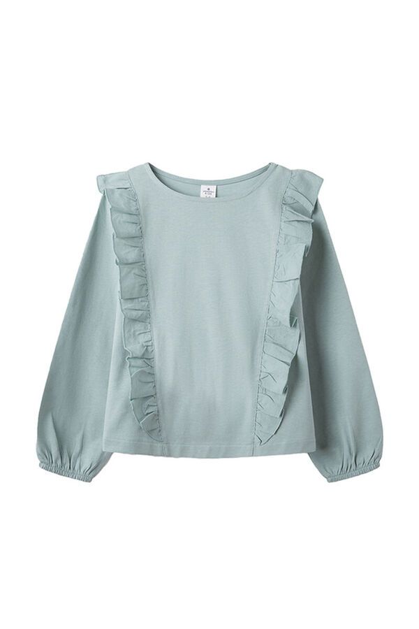 Springfield Kids Camiseta volantes ni&ntilde;a verde