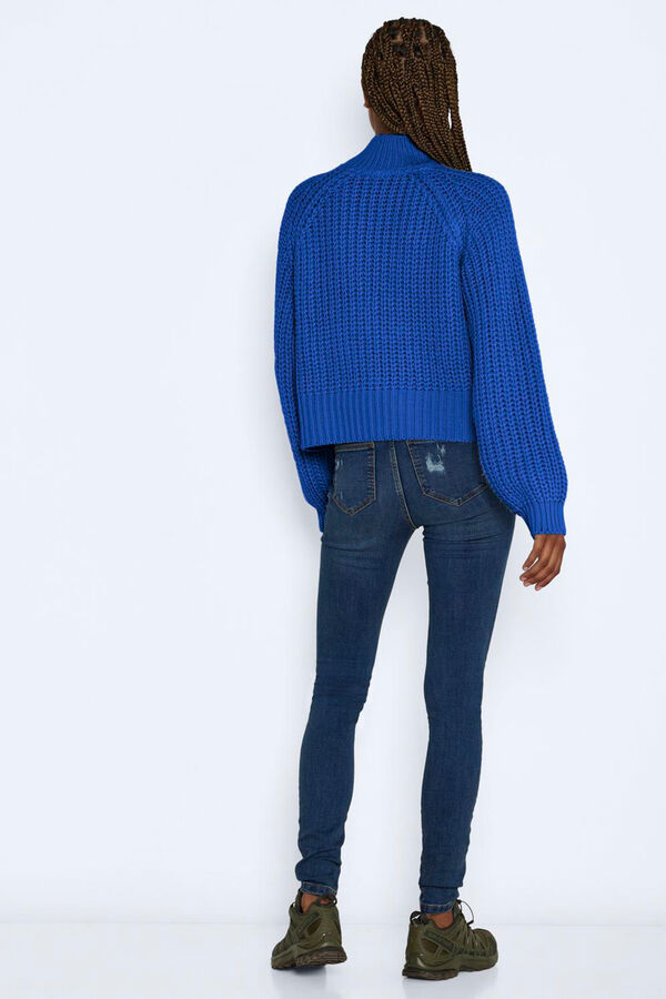 Noisy May O camisola de gola alta  azul
