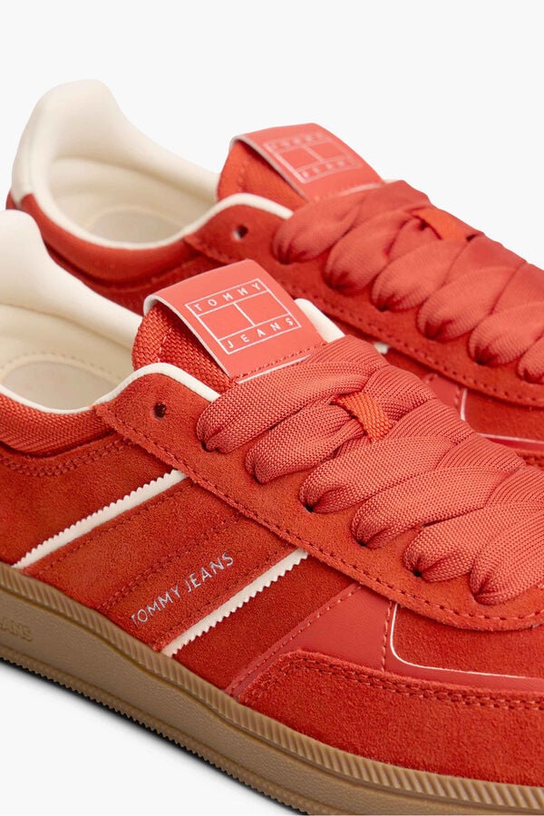 Tommy Jeans T&ecirc;nis Tommy Jeans laranja com sola caramelo vermelho