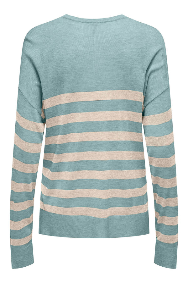 Only Camisola de malha fina azul