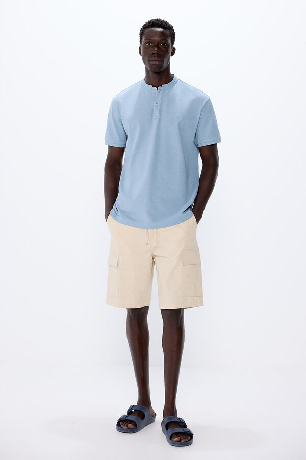 Springfield Polo piqu&eacute; cuello mao azul