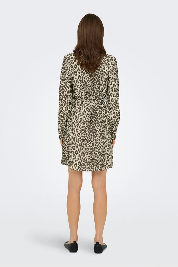 JDY Vestido curto esvoa&ccedil;ante cinzento