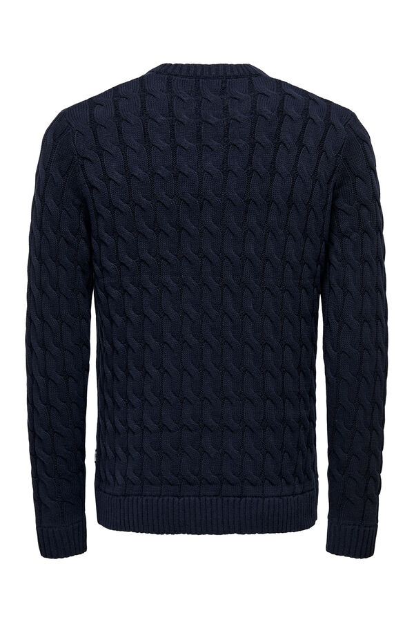 Only & Sons Camisola de gola redonda azul