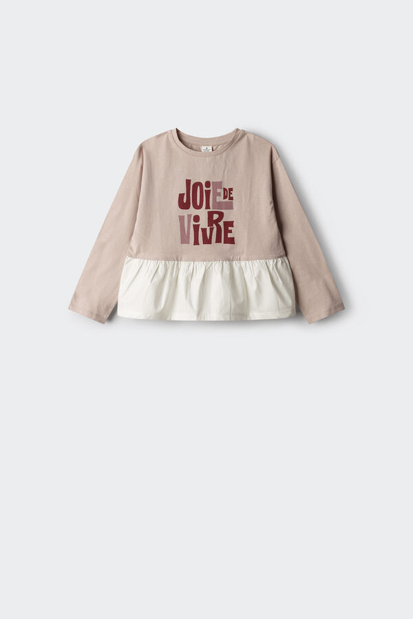 Springfield Kids Camiseta feminina "Joie de Vivre" rosa