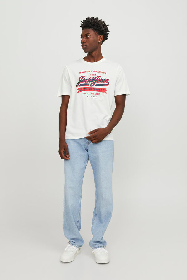Jack & Jones T-shirt fit padr&atilde;o branco