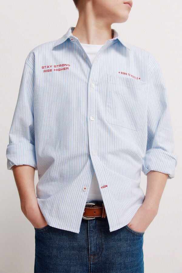 Springfield Kids Camisa popelin rayas ni&ntilde;o azul