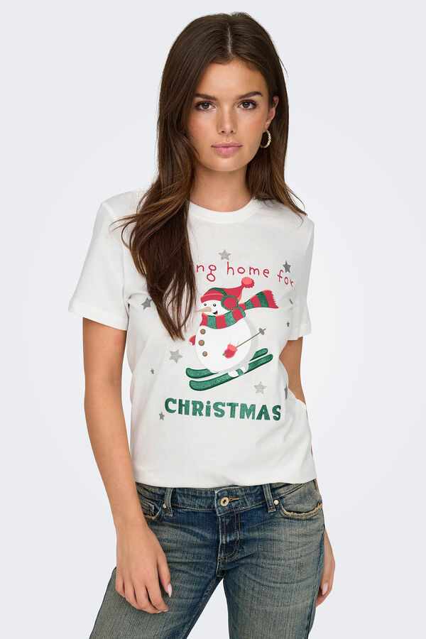Only Camiseta de Natal branco