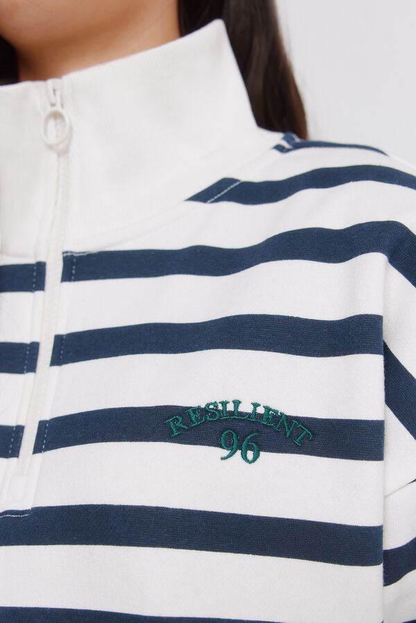 Springfield Sweatshirt de riscas bege