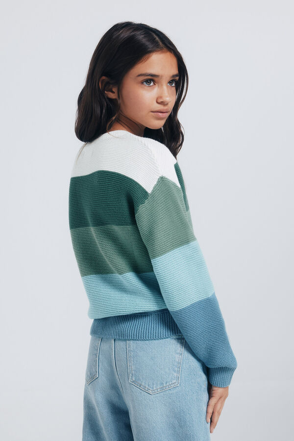 Springfield Kids Jersey rayas ni&ntilde;a verde