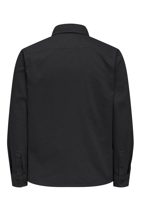 Only & Sons Sobrecamisa manga larga negro