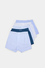 Springfield Pack de 5 cuecas de popelina estampadas azul