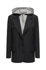 Only Blazer con sudadera incorporada negro