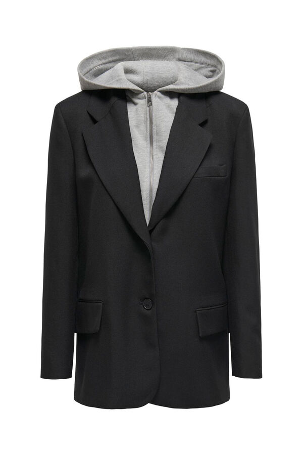 Only Blazer con sudadera incorporada negro