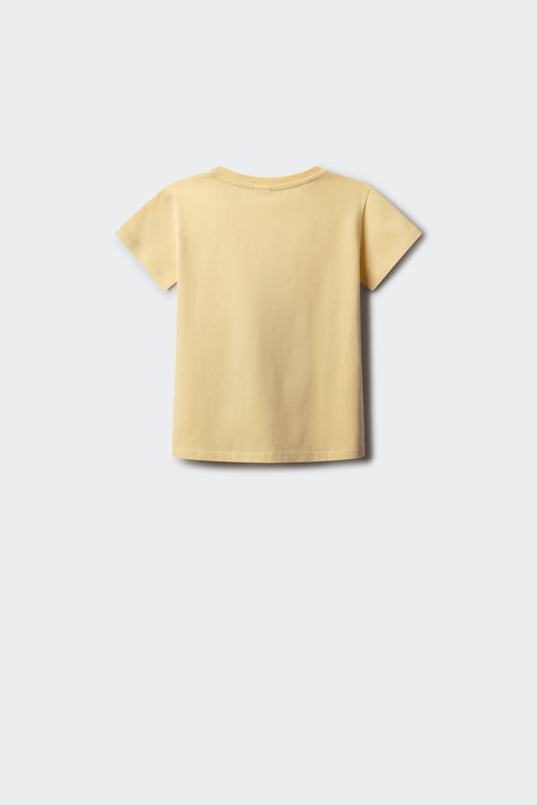 Springfield Kids Camiseta flor crochet ni&ntilde;a amarillo