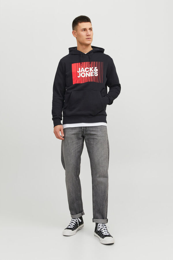 Jack & Jones Colete comprido acolchoado preto