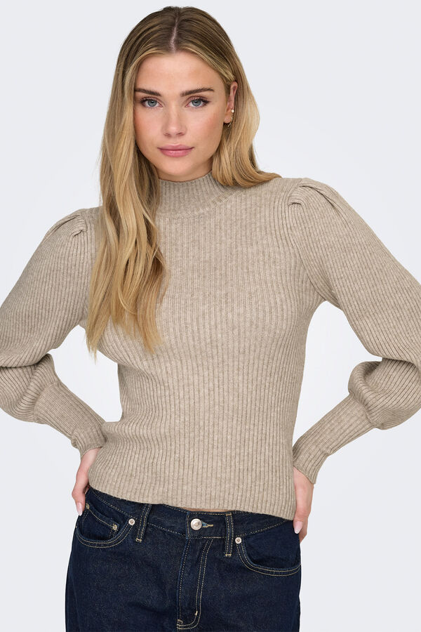 Only Jersey de canal&eacute; beige