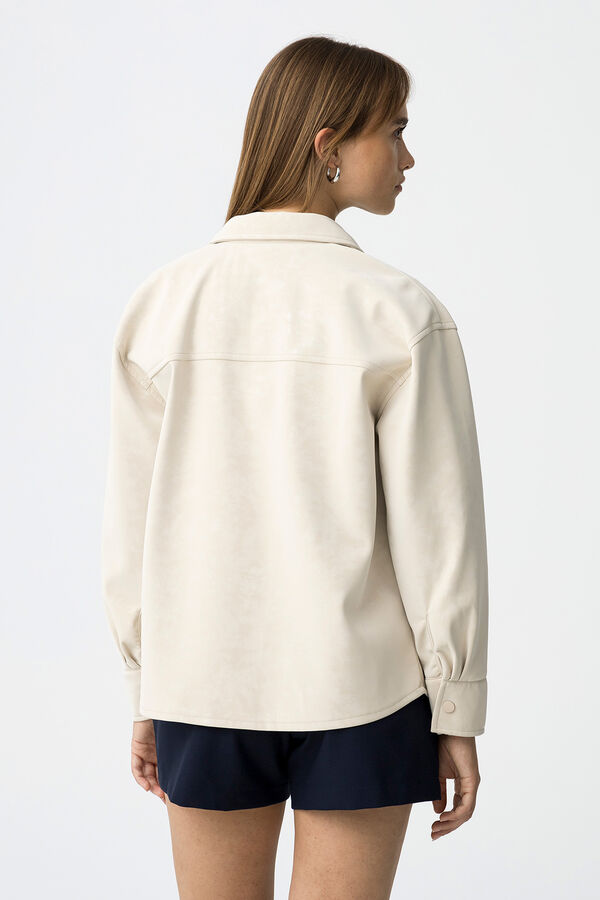 Tiffosi Camisa Con Textura Aterciopelada marfil