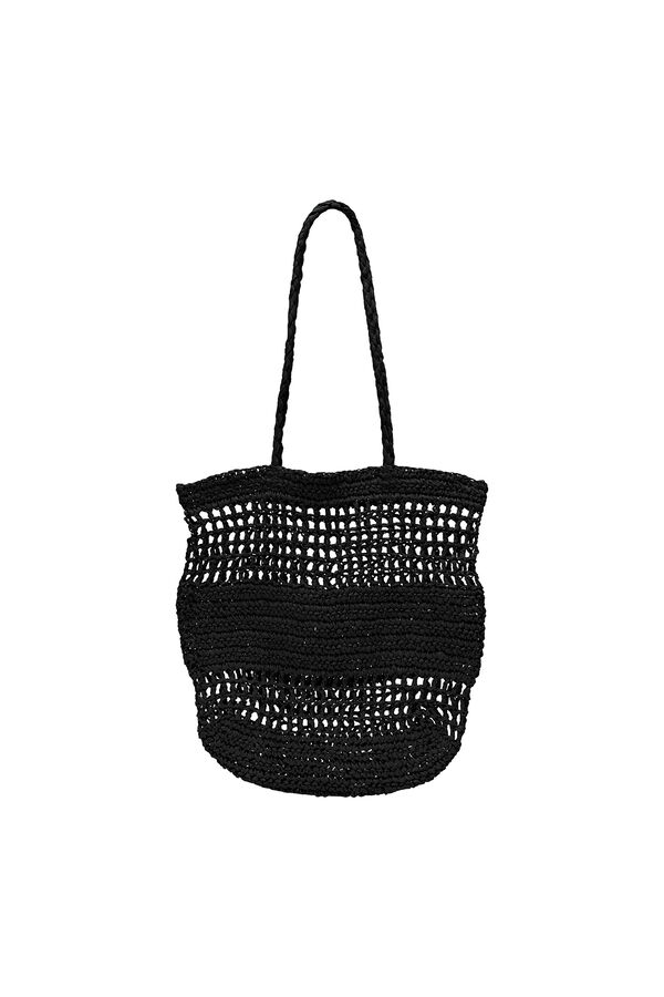 Only Bolsa de ráfia  preto