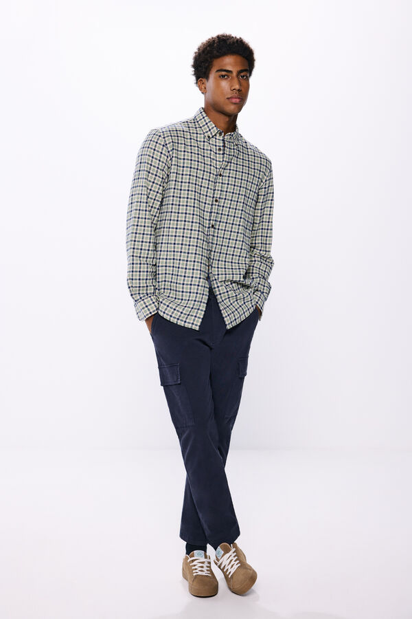 Springfield Camisa flanela xadrez branco