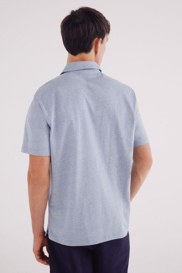 Springfield Polo jersey microrrisca azul