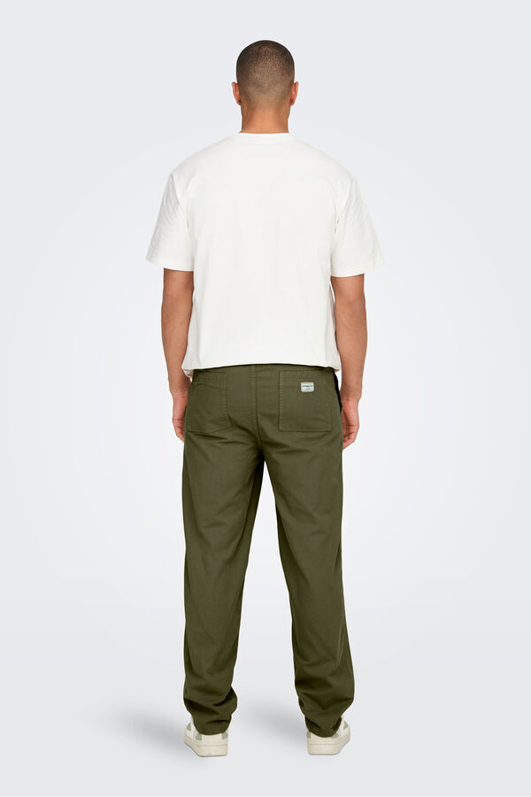 Only & Sons Pantal&oacute;n largo recto verde