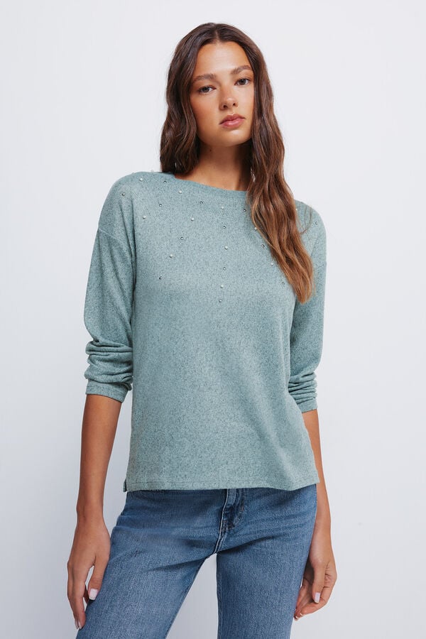 Springfield T-shirt com tachas posicionadas verde