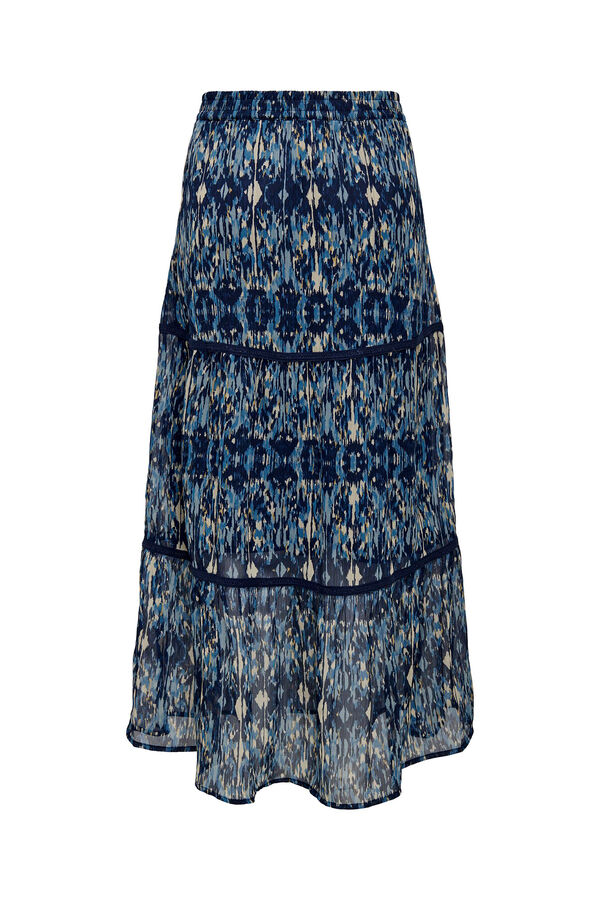 Only Falda larga estampada azul