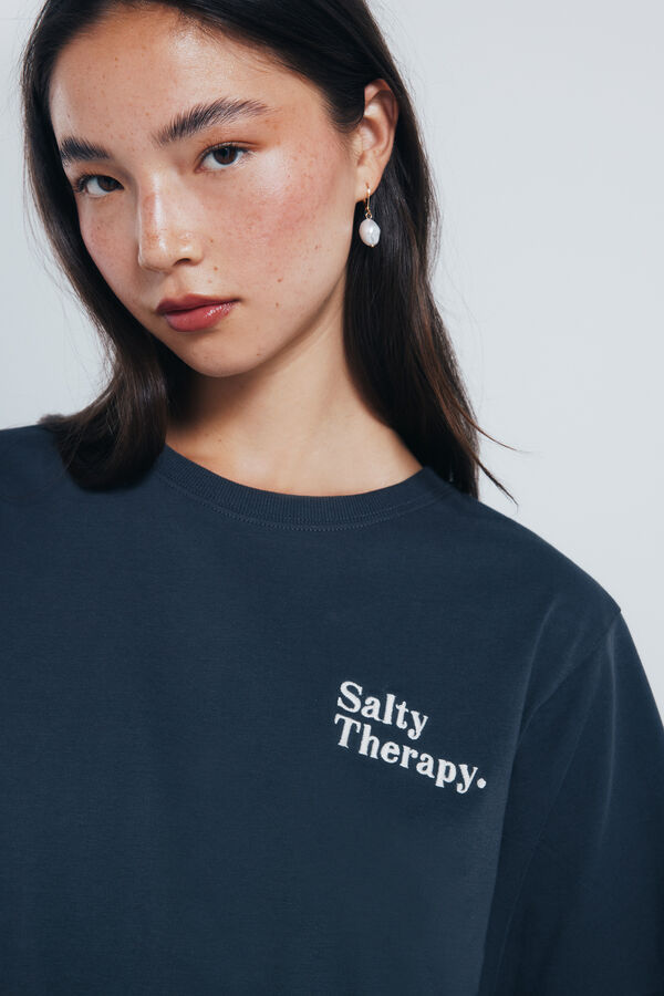 Springfield Costas da camiseta gr&aacute;fica cinzento