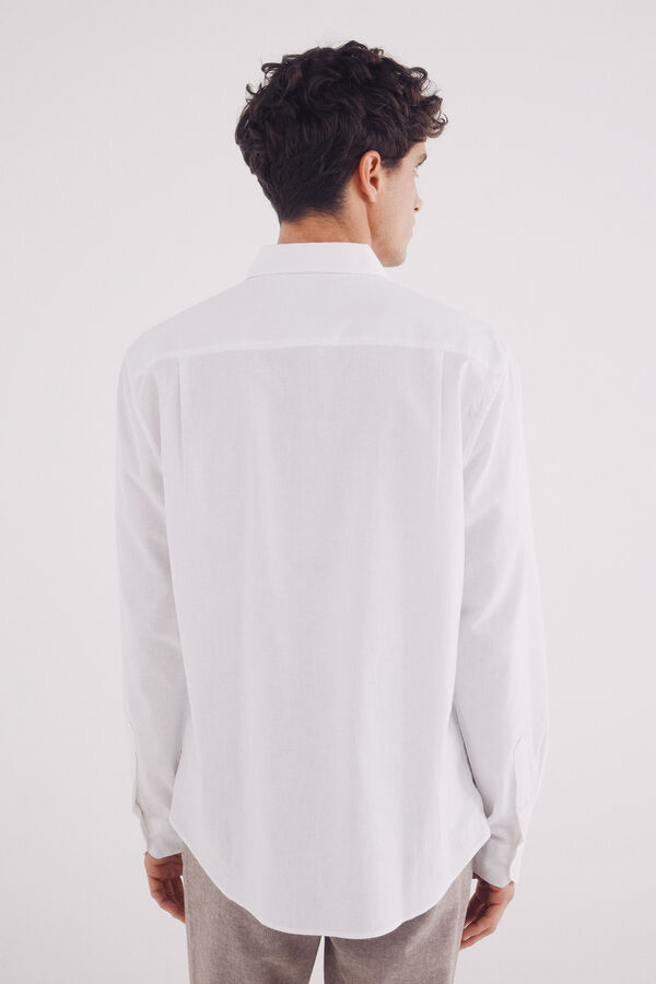 Springfield Camisa lino blanco