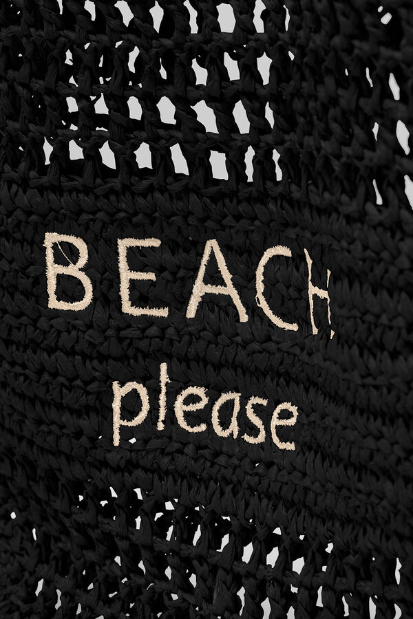 Only Bolsa de ráfia  preto