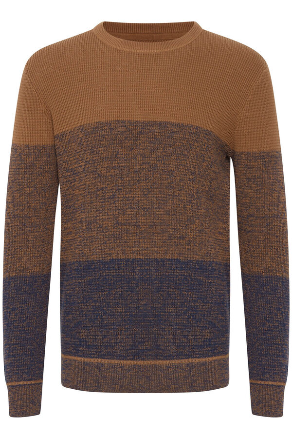 Blend Camisola de malha gola redonda  azul