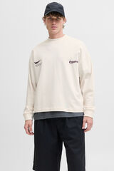 Jack & Jones sweatshirt cropped com itens essenciais para atletismo branco