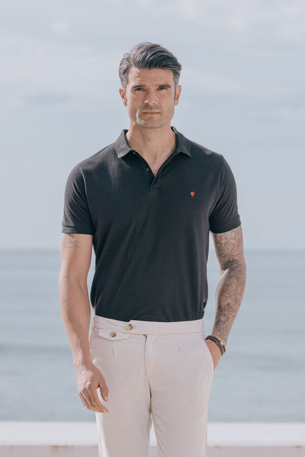 Celopman Polo B&aacute;sico negro