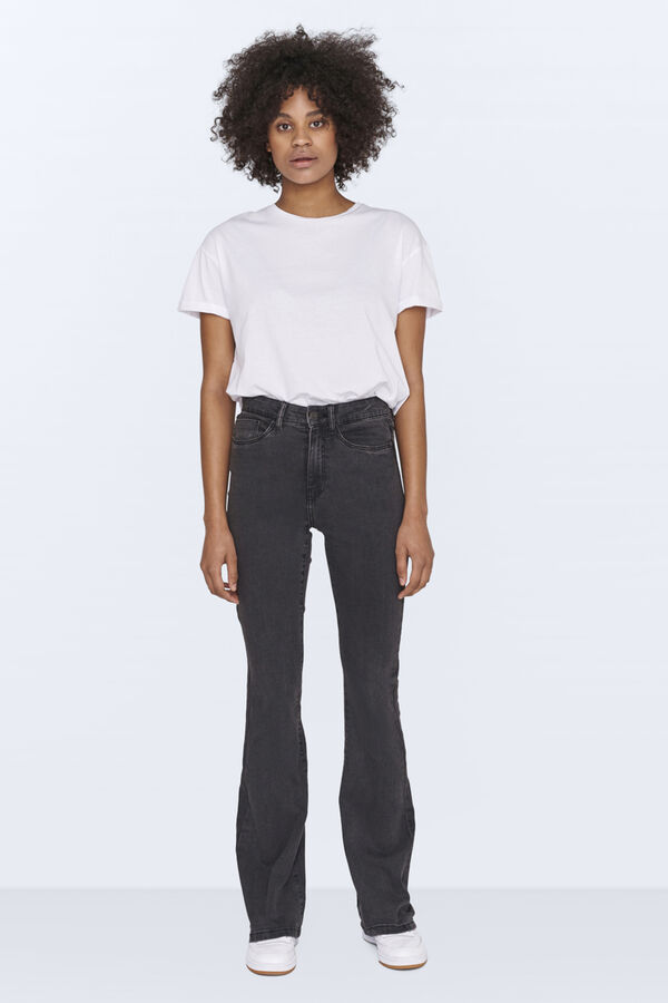 Noisy May Jeans Bootcut cinzento