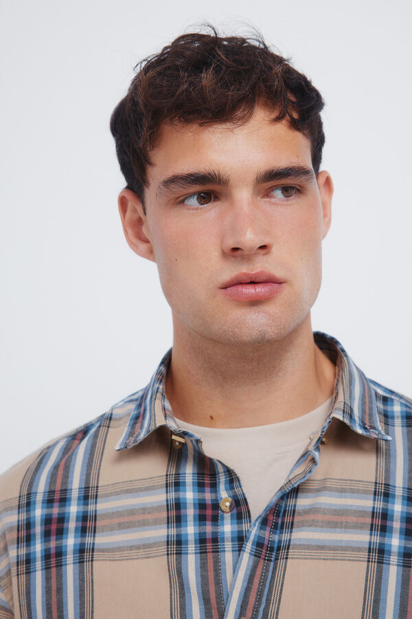 Springfield camisa xadrez tartan amarelo