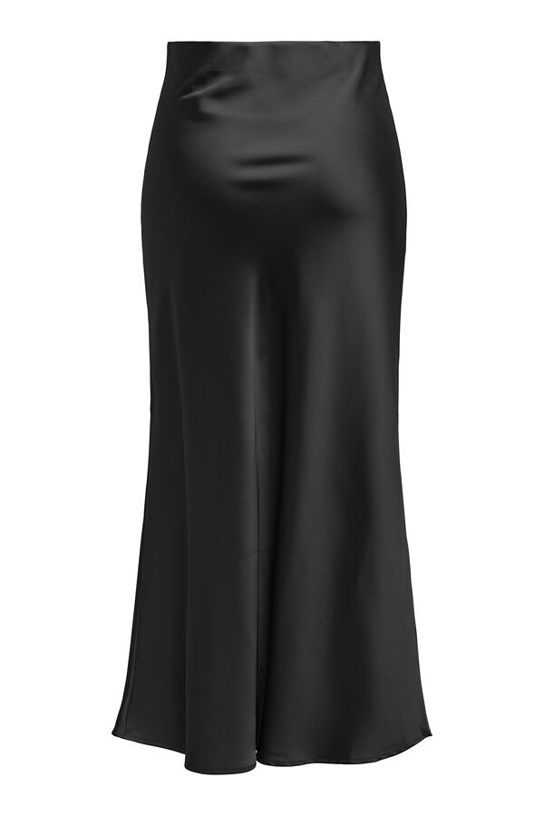 Only saia de cetim preto