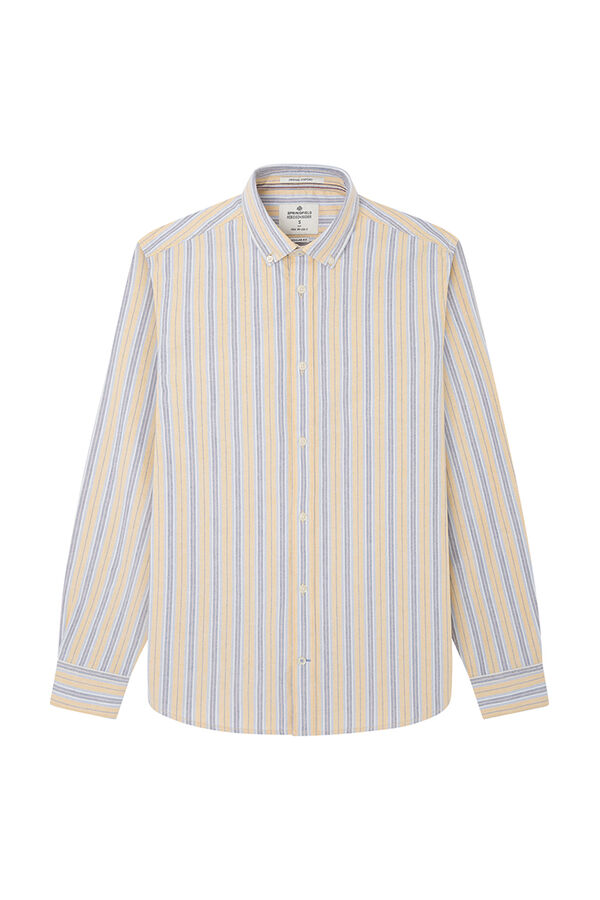 Springfield Camisa oxford riscas  camelo