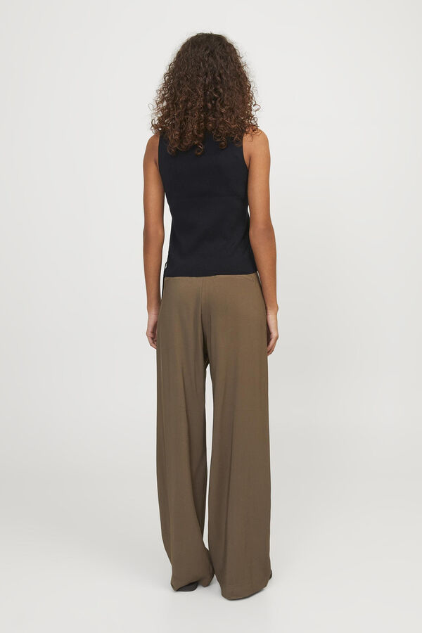 Jack & Jones Top de malha fina com franzido preto