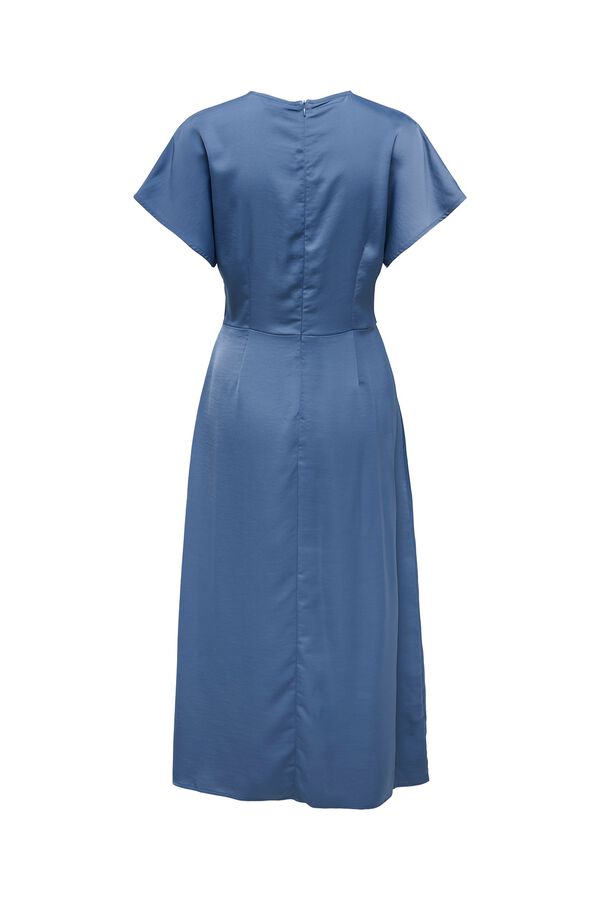 JDY Vestido midi satinado azul