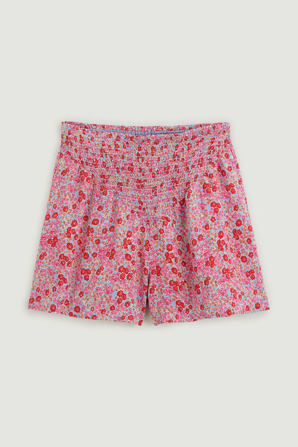 Pimkie Shorts con cintura el&aacute;stica tejido vaporoso rosa