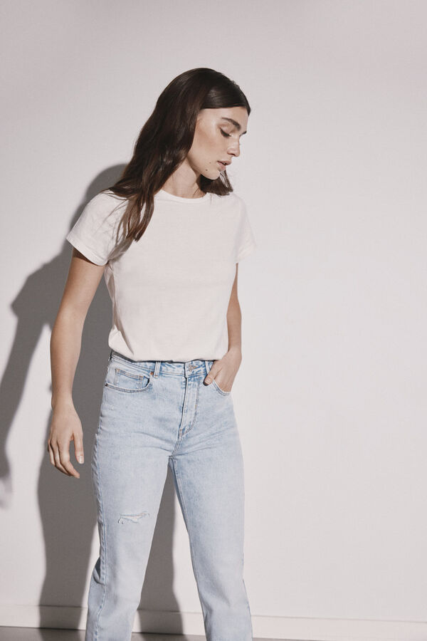 Springfield Jeans Straight Lavagem Sustent&aacute;vel azul