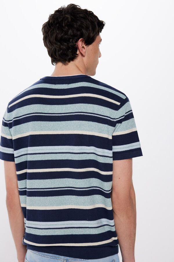 Springfield Camisola manga curtas riscas azul