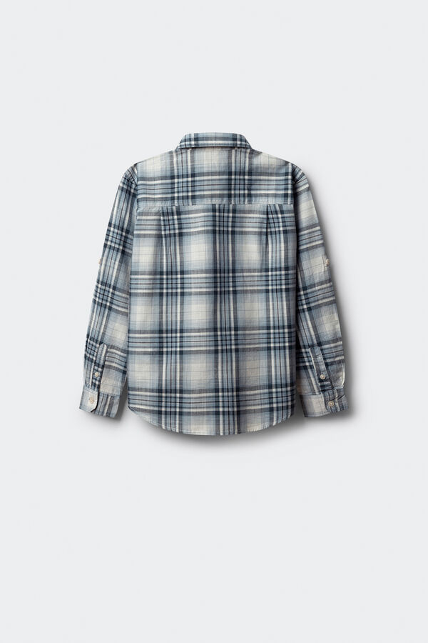 Springfield Kids Camisa cuadros le&ntilde;ador ni&ntilde;o azul