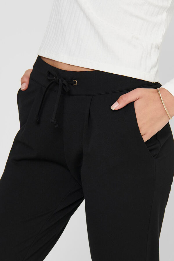JDY Pantal&oacute;n fluido con cinturilla el&aacute;stica negro